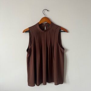 Ann Taylor Chocolate Brown Sleeveless Blouse